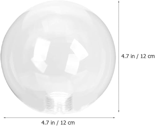 Miniatura 2 de NUOBESTY Pantalla de cristal transparente G9 de repuesto para lámpara de techo con forma de bola transparente de 4.72 pulgadas, pantalla de luz para