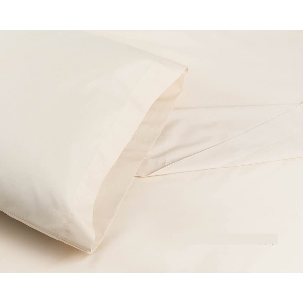 Linteum Textile Supply Percale Bed Sheet Set – Crisp & Breathable Cotton Percale Sheets, Cooling Woven Fabric, Durable Everyday Bedding for Home Use