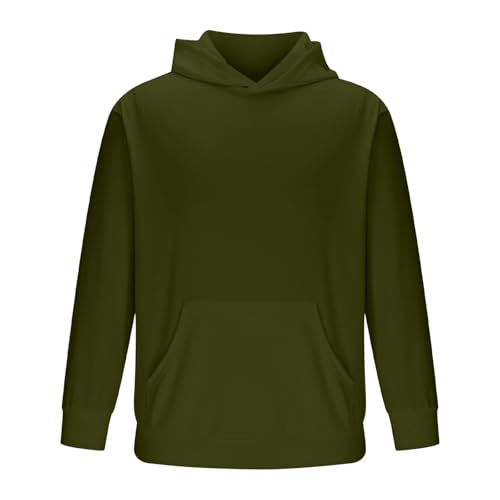 Mens Solid Pullover Hoodies Long Sleeve Lightweight Fashion Hooded Sweatshirt With Kanga Pockets Fall Winter Tops3