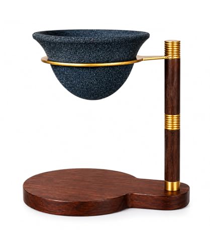Sandstone Coffee Dripper with Wood Base