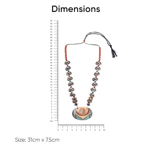 Image of Handcrafted Tribal Dhokra & Floral Charm Necklace Collection | Artisan Brass, Glass & Contemporary Statement Necklaces for Women | Ethnic, Elegant & Artistic Jewelry