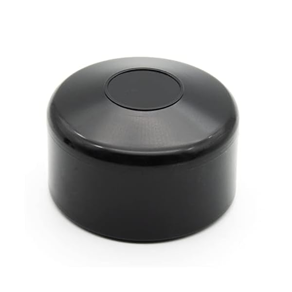 Enkotrade 4 Stück Zaunkappen Schwarz für Außenmaß Ø 38mm, Rohrkappen aus hochwertigem Kunststoff, Pyramide Rund… – Bild 3