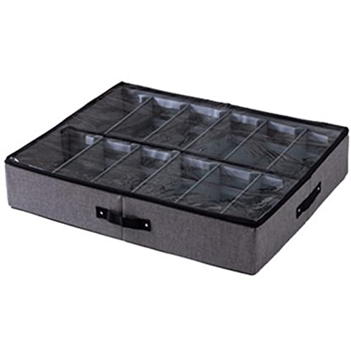 Almacenamiento de zapatos debajo de la cama en caja plegable clara 2