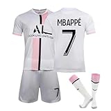 HEVANCIE Camiseta del PSG Inicio/Away Fútbol Camisetas Pantalones Cortos Calcetines Set Camisetas Personalizadas Niños Adultos Camiseta de Fútbol Chándal