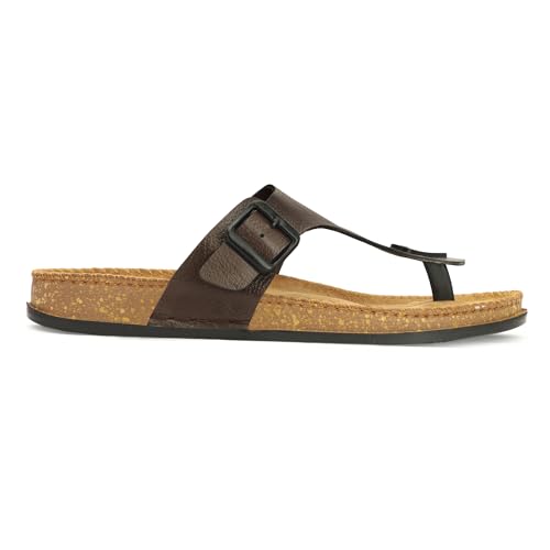 Image of Leatherful Men's premium leather slipper | Genuine Leather upper | Suede Leather Insole | PU sole | Stylish flip flop for men |