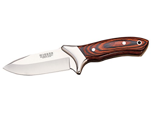 Joker CR06 Skinner Cuchilleria CR06-Cuchillo desollador con virola, cachas en Madera roja, Hoja de 7,5 cm, Unisex, Multicolor