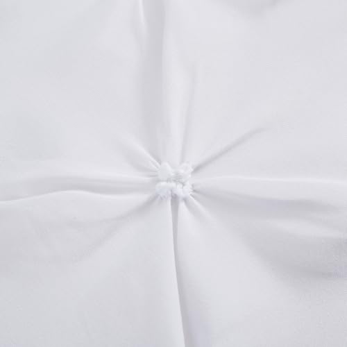 Vaulia Lightweight Microfiber Decorative Pillow Shams, Pinch Pleat Design King Size (20x36), White Color 2-Pack