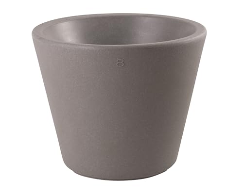 8 seasons Design Shining Classic Pot XM, LED Pflanzkübel 49 x 39 cm (Taupe), E27 Fassung inkl. Leuchtmittel in warmweiß, beleuchteter Pflanzkübel für innen + außen, Blumenkübel