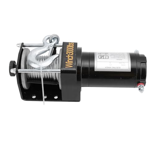 Kit de Polipasto Eléctrico 12V 3000lbs 1KW Motor miniatura 3