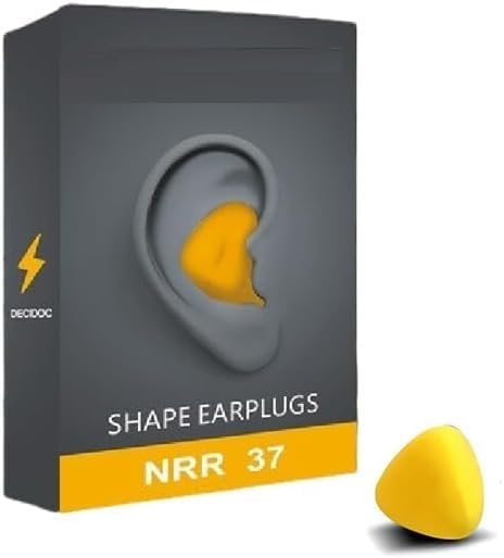 FlexiFit Moldable Rubber Earplugs for Noise Reduction | Soundproof Noise-Blocking Earplugs for Sleep, Study & Snore Prevention | Reusable Ear Plugs (Black, M) (Yelllow 1 pair (Pack of 1))-image-5