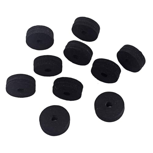 TOYANDONA 30pcs Felt Bass Drum Beater Replacement Low Volume Cymbals Accessory Pack Cymbal Felt Pads for Guitar Strap Buttons