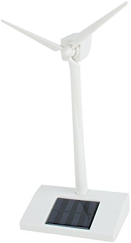 Pevor Solar Wind Mill Solar Powered Windmill Toy - Solar Energy Children Science Teaching Tool, Home Decor Garden Desk Ornament for Education or Fun