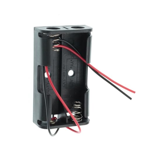 Conector de fuente de alimentación DIY con cables para almacenar 2 pilas AA 6