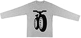 Schnelle Lieferung Wanna Rollen EIN Fett Fahrrad Kinder Unisex Jungen Mädchen Grau T-Shirt Langarm Kids Unisex T-Shirt Long Sleeve