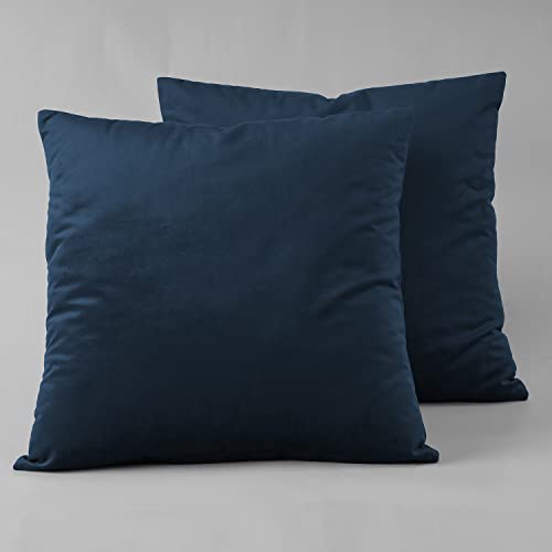Image of HPD Half Price Drapes Cushion Cover 18 x 18 Heritage Plush Velvet - VPYC-179910-CC18PR - Pair, Eternal Blue