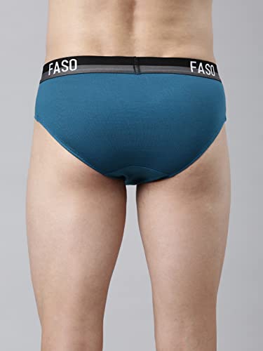 Image of FASO Men's Cotton Briefs | Ultra-Soft Durable Waistband | Modern Square Cut Fit | Tagless & Label-Free Comfort
