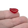 Generic 25 Siam Red Leaf Beads - Elegant Top-Drilled Czech Glass Leaves -Jewelry Making - Artisan Holiday Craft Supplies #2