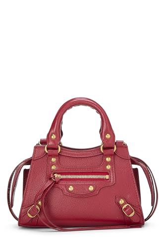 Balenciaga, Pre-loved Red Calfskin Neo Classic City Bag Mini, Red