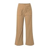 Design élégant avec une fermeture boutonnée et zippée, complété par des poches fonctionnelles et une coupe pantalon large tombante.