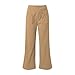 Girls Wide Leg Corduroy Pants Fashion Pull On High Waist Straight Leg School Pants Streetwear Trousers for Kids 5-14Years Khaki