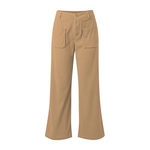 Pantalon en velours côtelé fille coupe droite de haute qualité