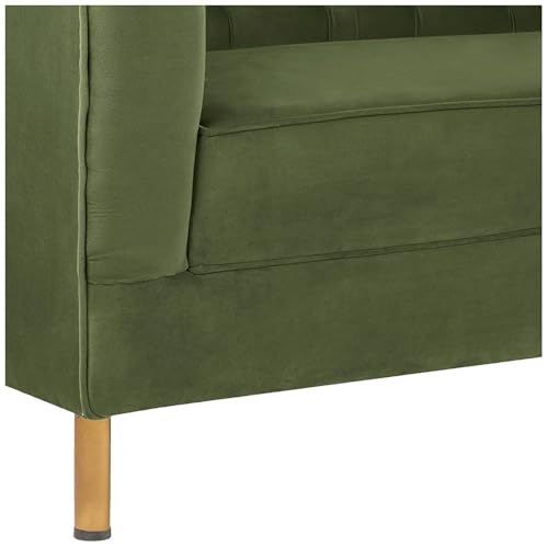 Image of Chesterfield Traditional 3 Seater Luxury Sofa Loving Sofa Button Tufted for Living Room, Guest Room, Bedroom, and Your Loving Space (Olive Green)