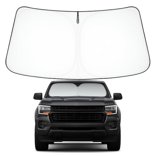 Image of Proadsy Windshield Sun Shade Custom Fit Chevrolet Colorado Pickup Truck 2023 2024 2025 2026 4-Layer Foldable Front Sunshade Protector Sun Visor Blocks UV Rays Keep Car Cooler Accessories