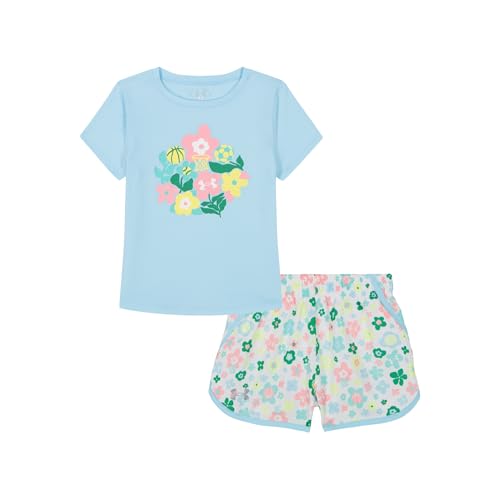 Image of Under Armour Girl's 2-piece Short Sleeve Tee and Shorts Set, Lightweight and Comfortable