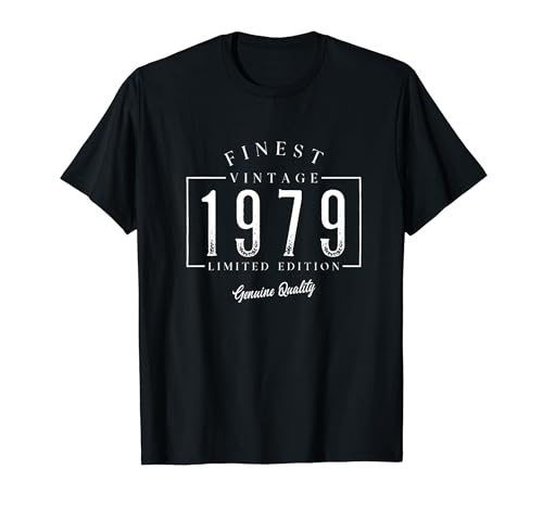 Finest Vintage 1979 Genuine Quality Birthday Year Of Birth Camiseta