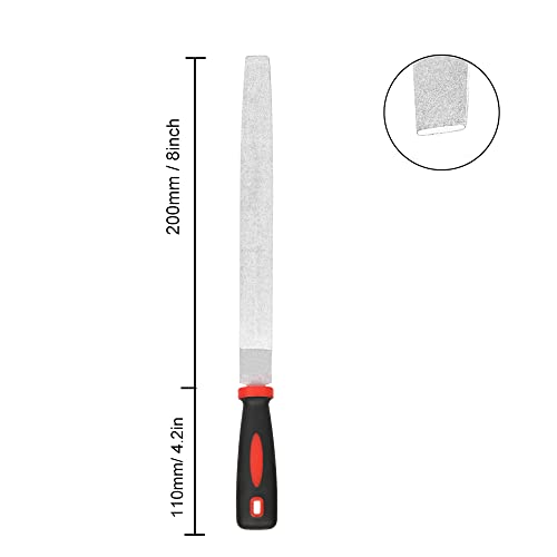 Yklp 8Inch Diamond Coated Flat File Plastic Handle Hand Tools For Grinding On Glass, Stone, Marble, Rock, Bone 120 Grit2 #TOP1