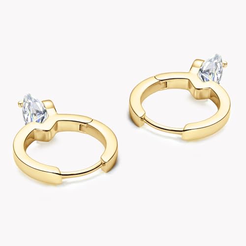 1CT Moissanite Hoop Earrings D Color VVS1 925 Sterling Silver Drop Huggie Earrings for Women Mom Wife Birthday4