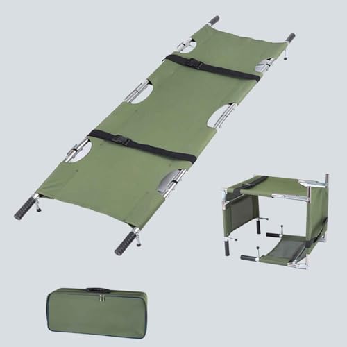 Brancard pliable portable à roulettes lit de sauvetage aluminium 600D