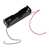 Pissente Batteriehalter-Gehäuse, 5 Stück Kunststoff-Batteriebox für 1x Batterie mit Federklemmen-Design und Drahtanschlüssen 3,7 V Klemmentyp