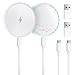 Lot de 2 chargeurs magnétiques sans fil de 1,8 m 15 W avec deux ports de charge pour iPhone séries 17 16 15 14 13 12 et AirPods 4 3 2 Pro | Technologie d'aimant puissant