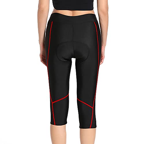 Wosawe Cycling Shorts Women Bike Capri Gel Padded Workout Leggings, Size M #TOP3