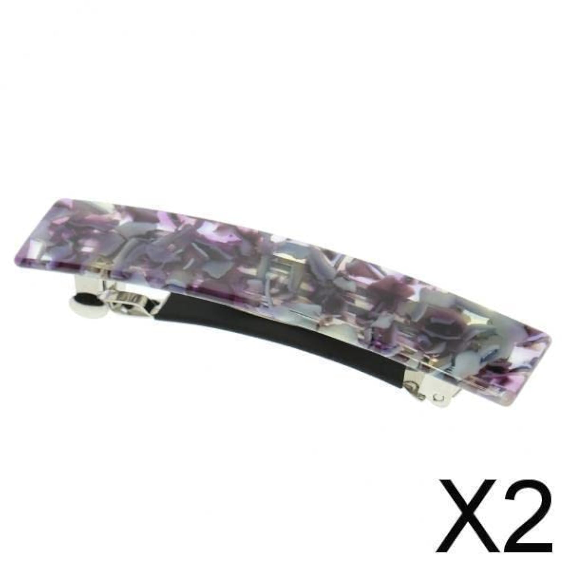 French Style Acetate Leopard Automatic Barrette