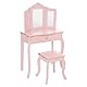 Atmosphera - Kinderfrisiertisch und -hocker Sissi - rosa - Altrosa