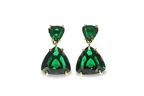 Boucles d'oreilles émeraude or 14k, le cadeau personnalisable idéal