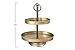 Decorative Metal 2-Tier Tray in Zinc Finish