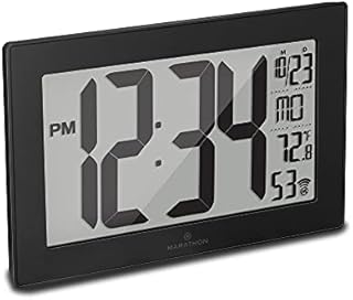 MARATHON Atomic, Self-Setting, Self-Adjusting, Wall Clock w/ Stand & 8 Time Zones