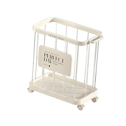 Panier à linge avec roulettes pivotantes et bac de rangement en PP rigide - 8