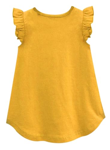 Image of A.T.U.N. (All Things UBER Nice) Girl's Polyester Regular Fit Solid Round Neck Knee Length Regular Top