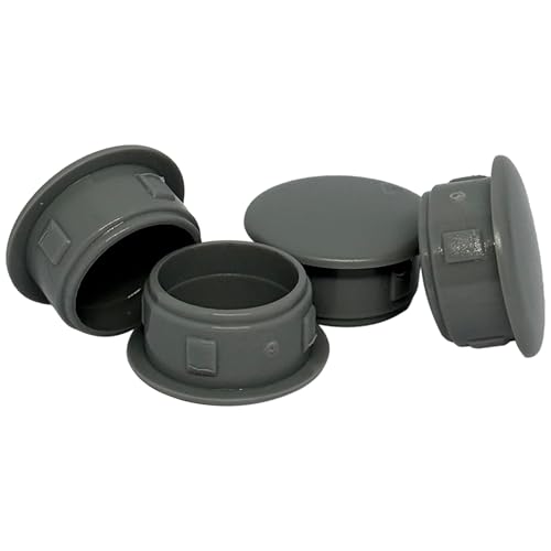 Image of (Pack of 40) Window Gray Plastic Hole Plugs 0.71 inch x 0.59 inch (18 x 15 mm), Drill Hole Cover Caps, Furniture Hole Plug, Screw Hole Plugs
