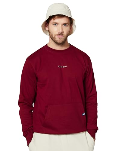 Image of Amazon Brand - Symbol Men Cotton Rich Light Weight Crew Neck Sweatshirt (Regular Fit) (Available in Plus Sizes)