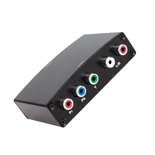 DLUKENY Convertidor profesional de componentes a HDTV YPbPr R/L Sound To Converter Adapter 1080P Player Hdtv a resolución YPbPr