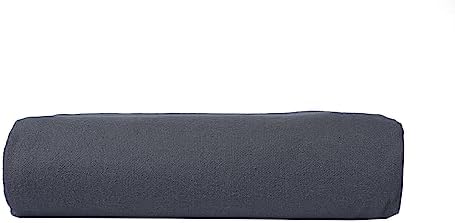 Linteum Textile Cotton Blended Hospital Patient Bath Blanket, Bed Bath Sheet, Queen Blanket Lightweight Sheet Blankets 90x90 in, 2.25 lb. Charcoal
