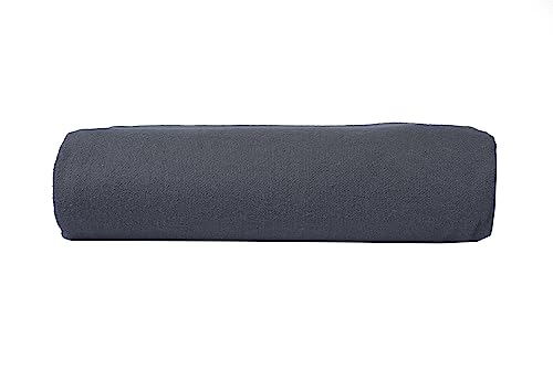 Linteum Textile Cotton Blended Hospital Patient Bath Blanket, Bed Bath Sheet, Queen Blanket Lightweight Sheet Blankets 90X90 In, 2.25 Lb. Charcoal #TOP2