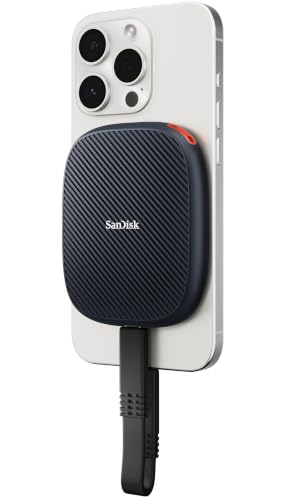 Image of SANDISK 2TB Creator Phone SSD - Up to 1000 MB /s - Compatible with MagSafe for Your USB-C Smartphone - Shoot in ProRes with iPhone 15 Pro /Pro Max and iPhone 16 Pro /Pro Max, 5 Y Warranty, Black Color