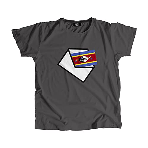T-shirt Swaziland Mail imprimé graphique rétro haut mode unisexe col rond