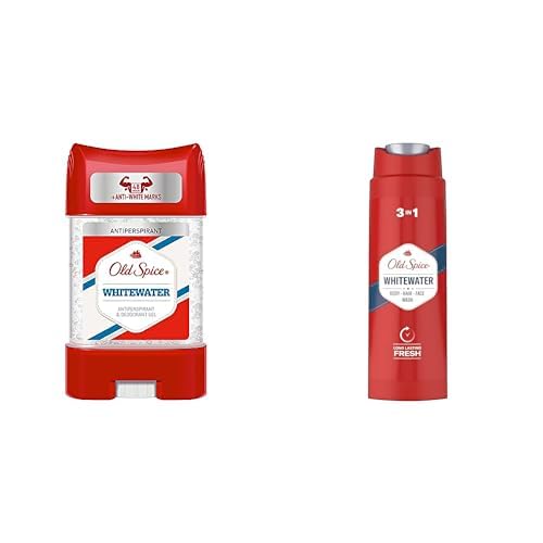 Old Spice Whitewater Erkek İçin Terleme Önleyici Jel Deodorant, 70 ml & Old Spice Whitewater Erkek İçin Duş Jeli, 250 ml